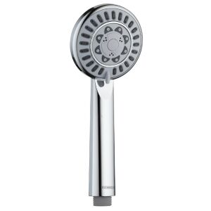 funkciós fürdőszobai zuhanyfej, króm, ezüst