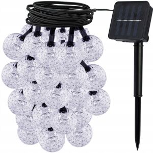 Napelemes kerti dekoratív girland 30xLED GOMBÓCOK