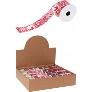 Karácsonyi szalag dekorációs ajándékokhoz 270x4 cm 1 db.