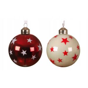 Karácsonyfadíszek üvegcsillagokkal 8 cm 147058151 - Karácsonyfadísz