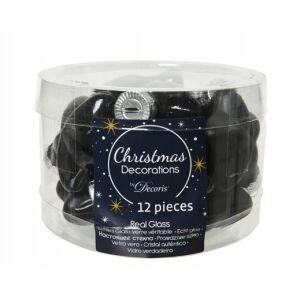 Karácsonyfadíszek fekete csillagokból, 12 db-os szett 147059631 - Karácsonyfadísz