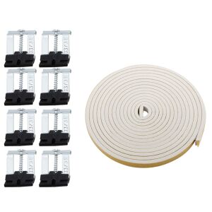 Szerelőkészlet süllyesztett mosogatókhoz, klipszek és ragasztószalag