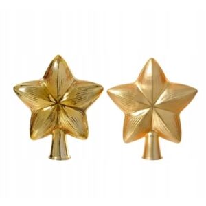 Szklany czubek choinkowy szpic 17cm złoty świąteczny gwiazda 1szt