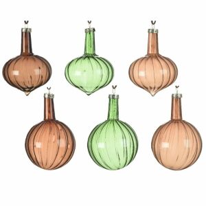 Üveg hagyma karácsonyfa gömbdísz 8 cm 147060035 - Karácsonyfadísz