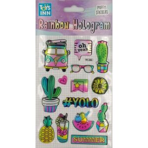 Szivárványos hologramos matricák - nyár 8653