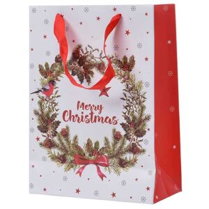 Karácsonyi ajándéktáska 8x18x24cm minták keveréke