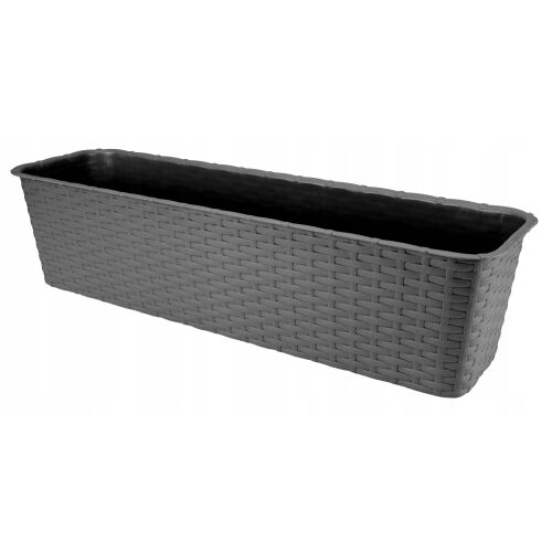 Grafit rattan erkélyláda 60 cm 147060789