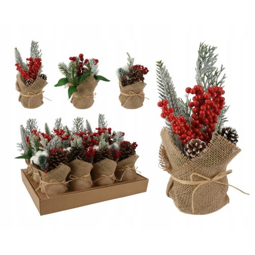 Karácsonyfa cserépben, karácsonyi műnövény, 20x8 cm 147061021