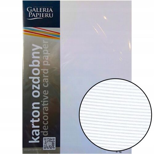 DEKORATÍV KARTON FEHÉR VONALAK 230G/M2 (20) 9364