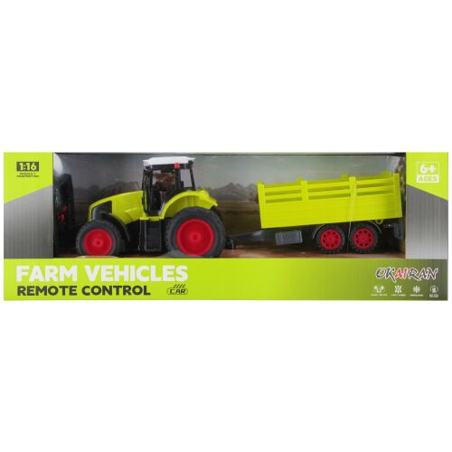 RC Traktor pótkocsival, távirányítós mezőgazdasági jármű játék - Távirányítós jármű
