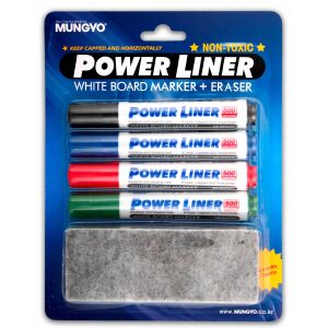 MUNGYO 4 SZÍNŰ, SZÁRAZON RAGYOGÓ FILCTOLL MA-4E 147062378 - Tábla- & Flipchart marker