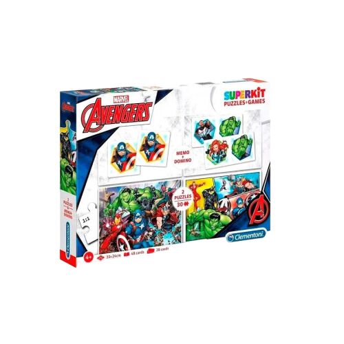 Clementoni, SuperKit, Marvel Avengers, Puzzle, For Boys, 4+ years, 2 x 30 + 48 + 28 pcs 147062489