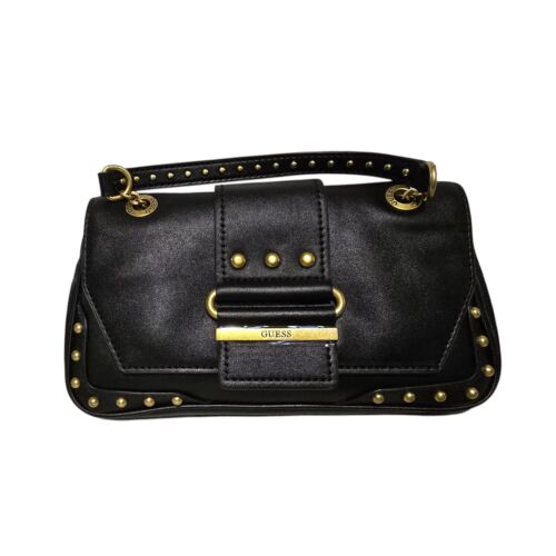 Guess, Belle, Synthetic Leather, Belt, Magnetic Clip, Textile Crossbody Bag, Black, VG774421, 29 x 15 x 4 cm, For Women 147062900