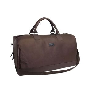 Hugo Boss, Duffle, Synthetic Leather, Textile Handbag, Weekend Bag, Dark Brown, 50 x 18 x 31 cm 147063203 - Utazótáska