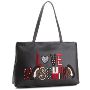 Moschino, Moschino, Textile Handbag, Black, jc4288pp06km_0000, 36/39 x 25,5 x 11 cm 147063202 - Bőrönd &Táska