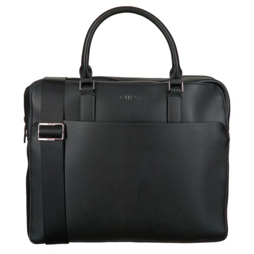 Guess, Scala, Ecological leather, Textile Briefcase, Computer, Black, 36 x 29 x 9 cm, For Men 147063272
