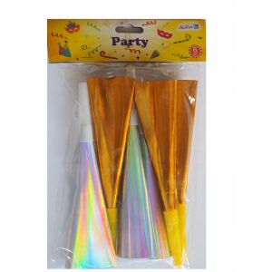 Papír trombita PAR-8669, 6 darabos csomag, Party 8669