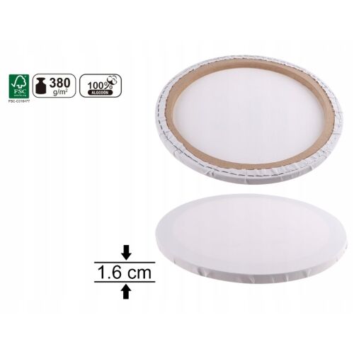 Artix 25x25cm kerek festővászon, 380g/m2, ferde nézet