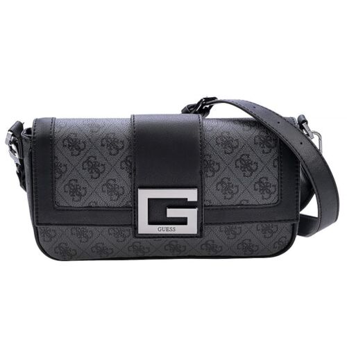 Guess, Brightside, Polyurethane, Textile Bag, 4G Logo, Coal, For Women 147063412