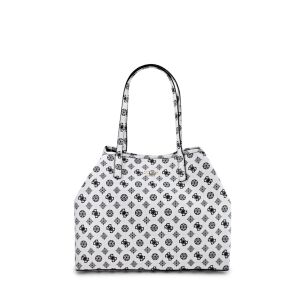 Guess, Vikky, Leather, Textile Bag, White, For Women, 32.5x27x15 cm 147063414 - Bőrönd &Táska