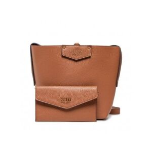 Guess, Brenton, Ecological leather, Textile Bag, Rigid structure, Caramel, 6432, For Women, 22 x 18 x 9 cm 147063426 - Bőrönd &Táska
