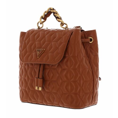 Guess, Elenia, Polyurethane, Textile Backpack, Cognac, For Women 147063447