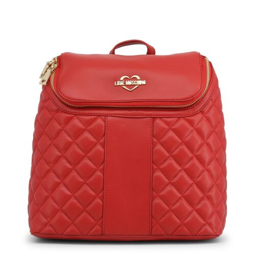Moschino, Love, Synthetic Leather, Textile Backpack, Red, Pockets 2, For Women 147063465