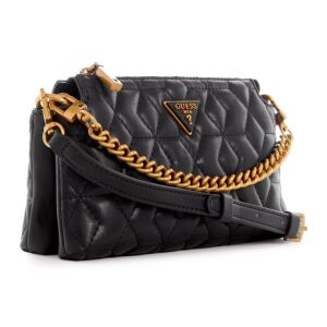 Guess, Elenia, Synthetic Leather, Mini, Textile Crossbody Bag, Black, QB867772, For Women 147063900 - Bőrönd &Táska