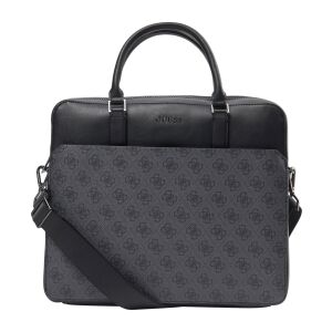 Guess, Vezzola, Polyurethane, Textile Briefcase, Computer, Black, 35 x 29 x 9 cm, For Men 147063964 - Laptop táska és tok