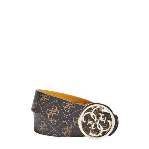 Guess, Jensen Not Ajuster et Rev, Double-Sided Model, Textile Belt, Brown, Mustard Yellow, For Women, 3.5 cm 147063945 - Férfi öv