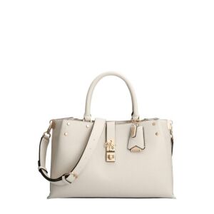 Guess, Albury, Synthetic Leather, Textile Bag, White, For Women, 31.5 x 22 x 13.5 cm 147063985 - Bőrönd &Táska