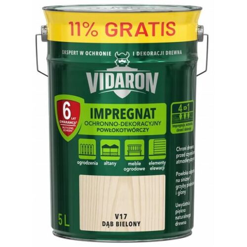 Vidaron filmképző impregnáló 5L fehérített tölgyfa védő és dekoratív 147064701