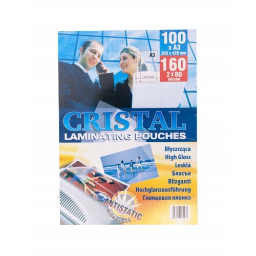 LAMINÁLT FÓLIA PE LAP A3 80 MIKROS ÁLLVÁNY FÉNYES, FÉNYMENTES 147065370