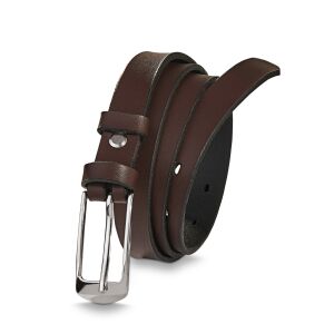 DW-20 SÖTÉTBARNA 105 SIKKES női bőröv 147065507 - Női öv