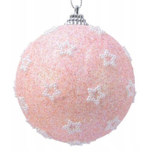 Törhetetlen karácsonyi gömbdísz csillagokkal 8 cm