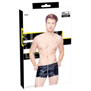 Black Level - Férfi fekete vinil boxeralsó cipzárral 2XL