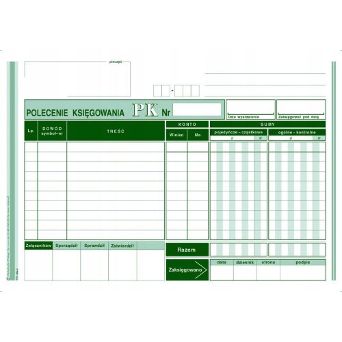 Számviteli utasítás A5 nyomtatvány könyveléshez