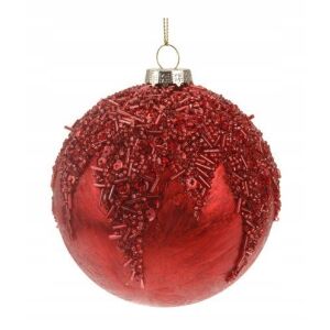 Karácsonyi piros üveggömbdísz karácsonyfára, 10 cm 147066661 - Szezonális dekoráció