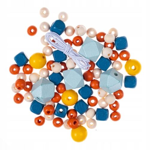 Poros pasztell színű fa gyöngyök 80 db 2171 147066740