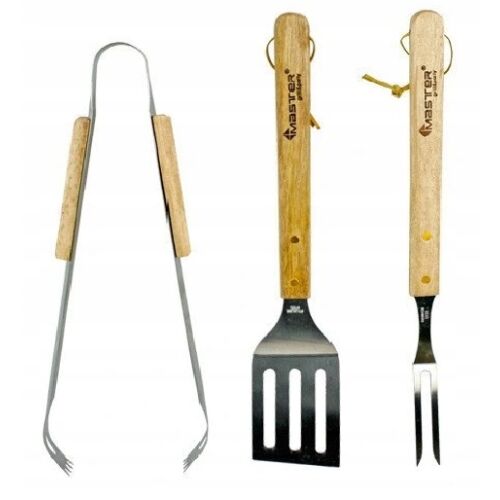 Tartozékok és grillezőeszközök készlet, acél, 3 db. 147067182