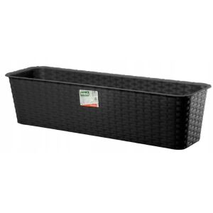 Antracit rattan erkélyláda 60 cm 147067307 - Balkonláda