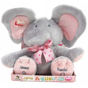 ELEFÁNT KUKUKIS RÓZSASZÍN 24CM DAL KITALÁLÓS JÁTÉK 6492