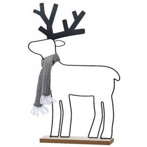 Fém karácsonyi figura Rénszarvas 5x28x40cm dekoratív 147067912 - Karácsony
