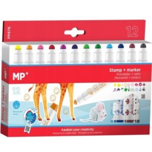 Filctollak bélyegzővel, 12 színnel 7604 A'12 147068256 - Filctoll