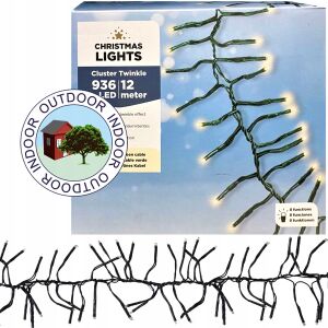 LED karácsonyfa égők kültéri IP44 lámpákkal 12 m 147068313 - Fényfüzér