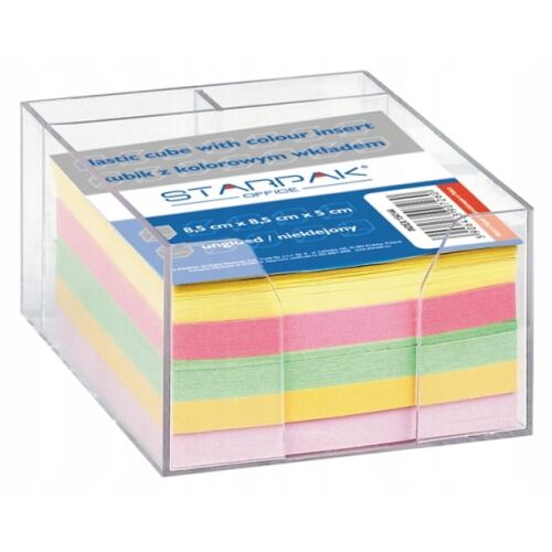 Műanyag doboz színes kártyákkal 85x85x50 mm 147068726