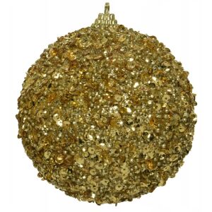Törhetetlen karácsonyfadísz, világos arany, 12 cm 147068773 - Szezonális dekoráció