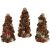 Fenyőtobozokból készült karácsonyfa filcdíszekkel 17x35cm 147068776