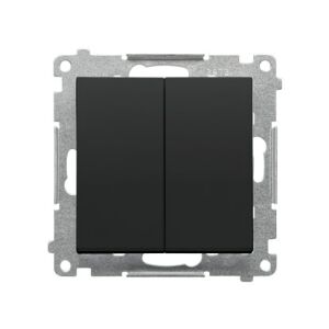 Gyertyatartó kapcsoló (modul) 10 AX, 250 V~, gyorscsatlakozók: matt fekete, SIMON55