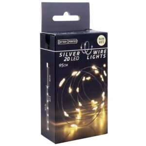 95 cm-es elemes LED-es fényfüzér, meleg színű